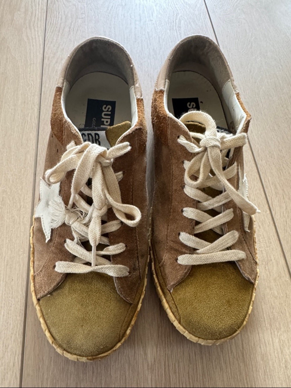 🔥deal🔥Golden Goose Casual Suede Lace-Up Sneakers in Brown and Tan